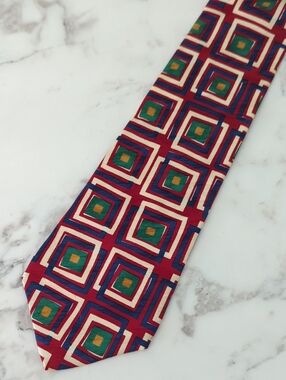 Countess Mara Vintage Silk Geometric Tie